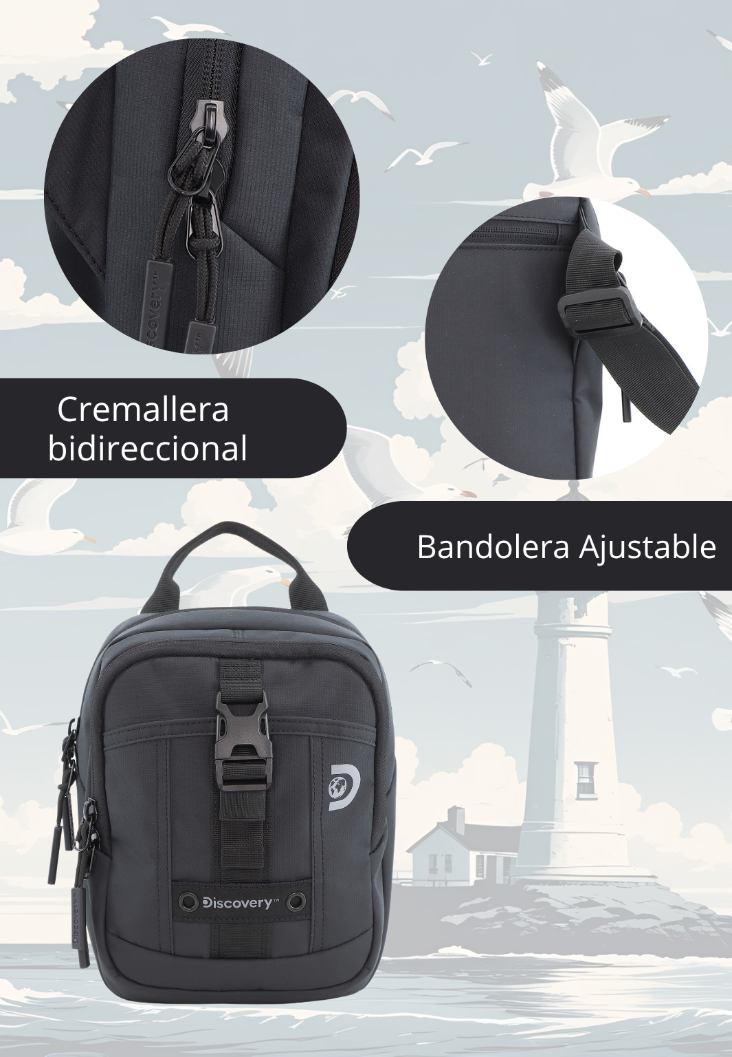 Bolso Bandolera S Shield | 23x11x17 cm| 0,36 Kg| 4L