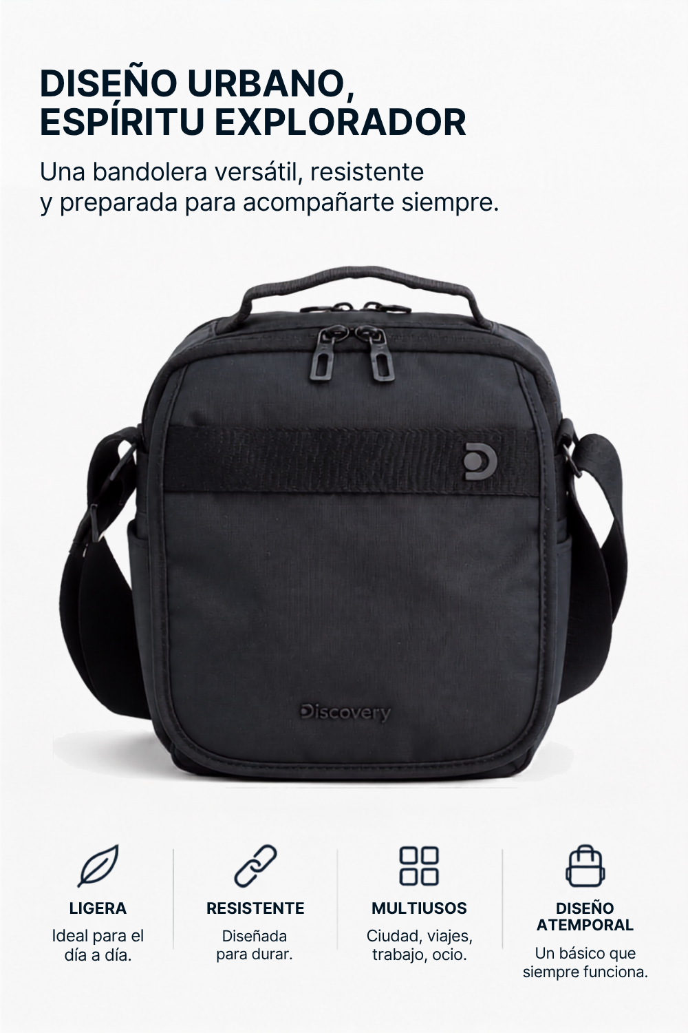 Bandolera Downtown con RFID | Tablet 10" | 27x22x12 cm | 7L