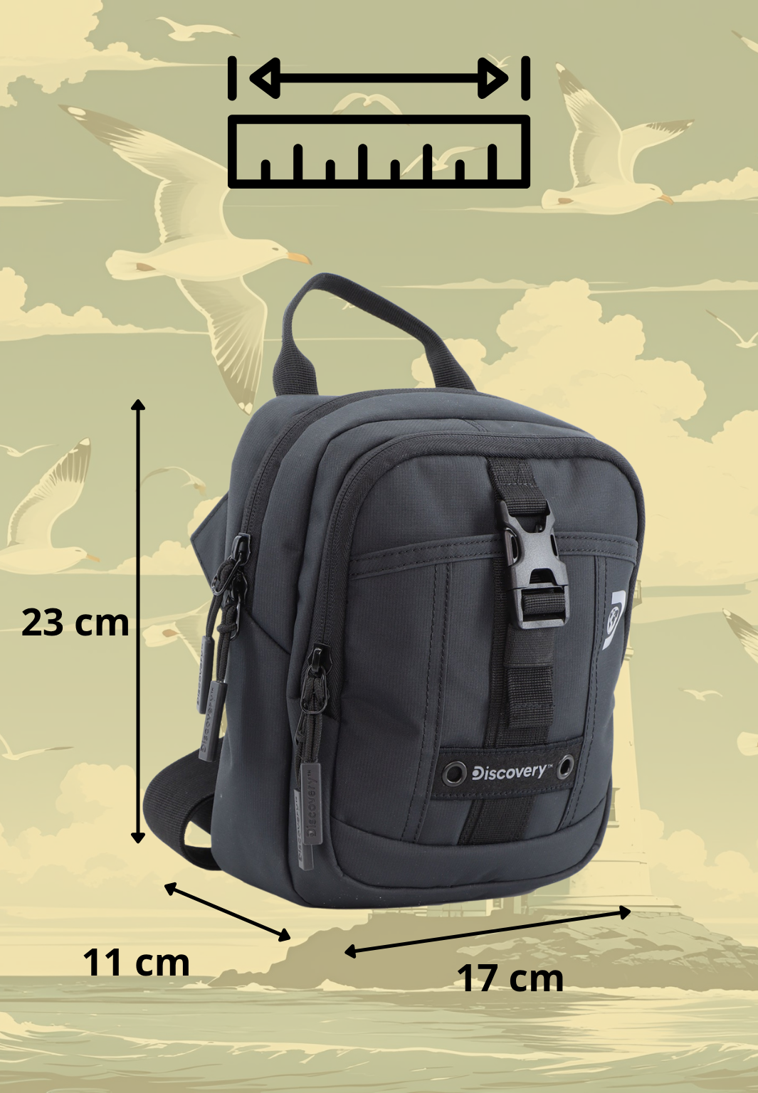 Bolso Bandolera S Shield | 23x11x17 cm| 0,36 Kg| 4L