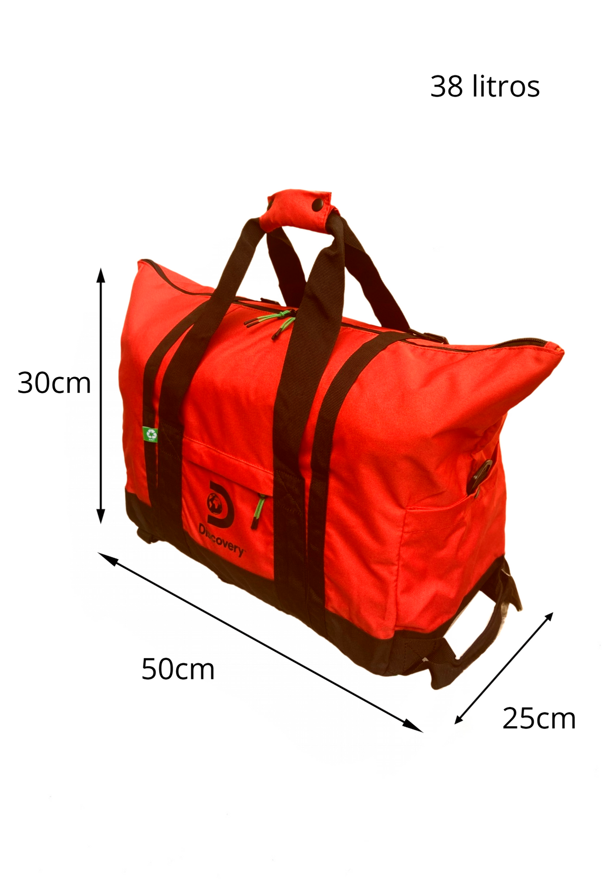 Bolsa de Fin de Semana Plegable Drive S 50cm | 50x40x25 cm | 0,75 kg | 50L | correas de mochila