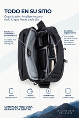 Bandolera Downtown con RFID | Tablet 10" | 27x22x12 cm | 7L