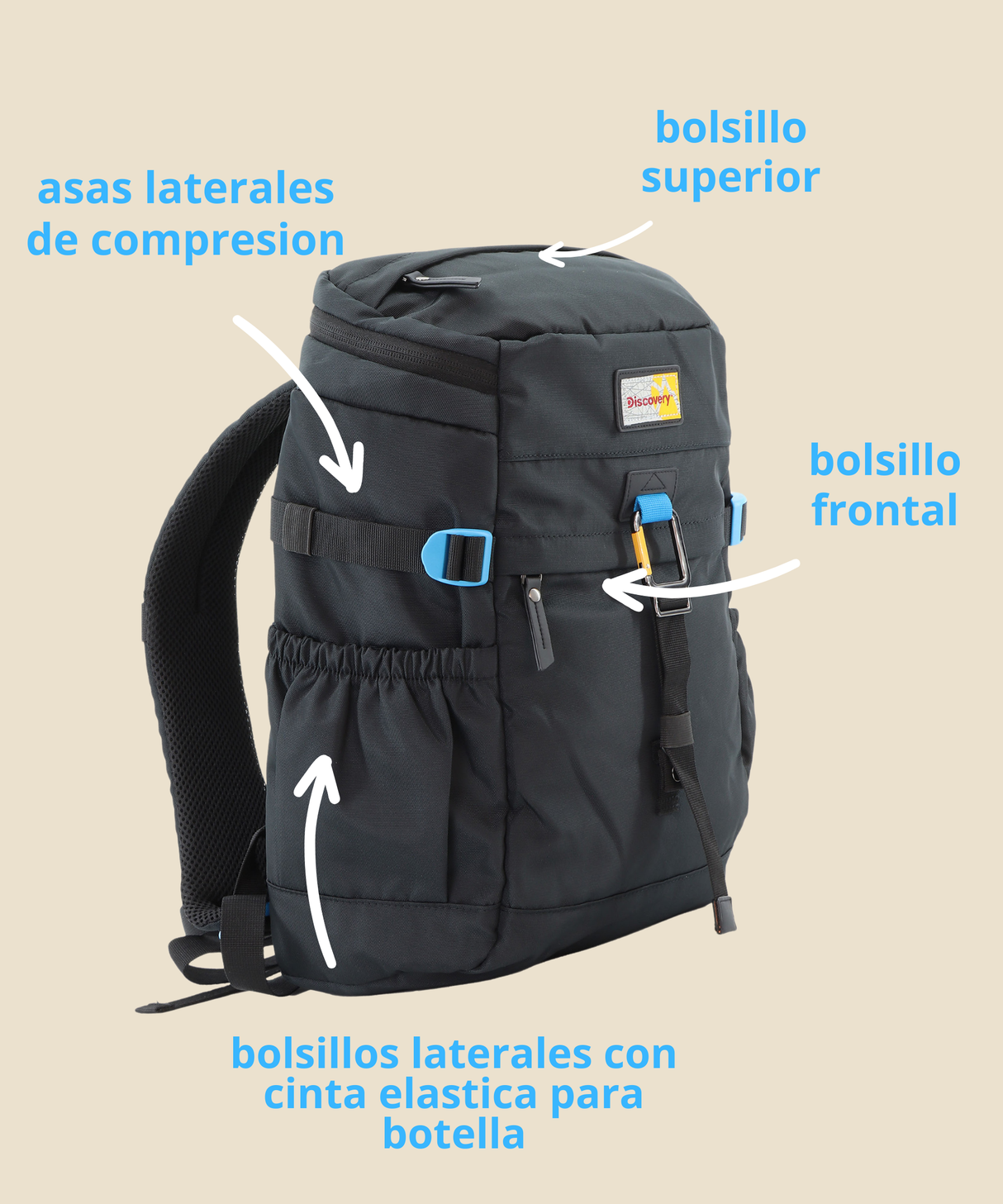 Icon Mochila L - Portátil 15''| 46x30x17 cm| 0,7 Kg |23L