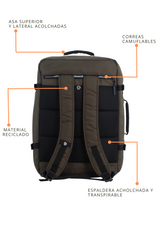 Andes Mochila de Viaje  - Portátil 17''| 52x37x20 cm| 1,07 Kg |38L