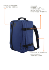Andes Mochila de Cabina  - Portátil 15''| 40x30x20 cm| 0,63 Kg |24L