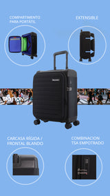 Motion Maleta Cabina con Compartimento para Portátil | 53x37x23 cm | 2,6 Kg | 45L